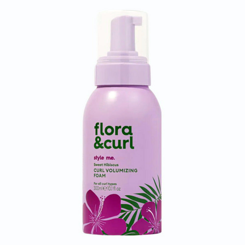 Flora and Curl Hibiscus Curl Foam Defines and Enhances Curls 10.1Oz (300ml)